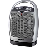 Lasko Ceramic Oscillating Compact Heater  with 1500-Watts of Comforting Warmth  and Easy-to-Use Top-Mounted Controls with Adjustable Thermostat  and 3 Comfort Settings  High Low  and Fan Only Mode  Features Automatic Overheating Protection  and has a Cool Touch Housing  with a Easy Grip Large Carrying Handle - B00FOTPDBI